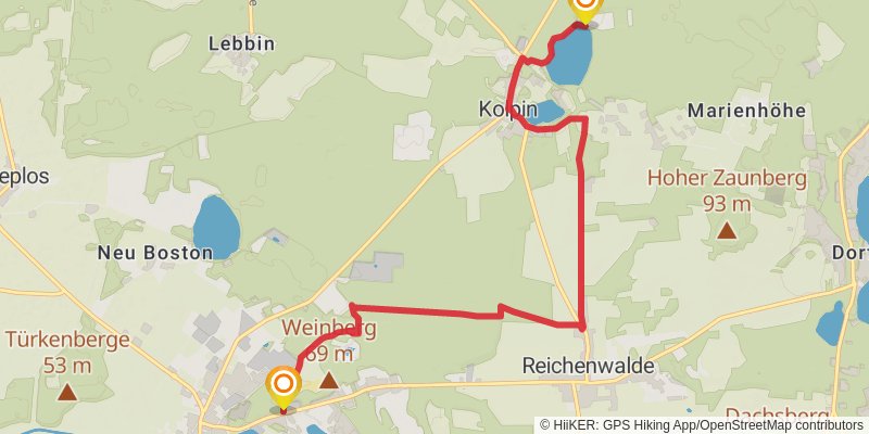 66-Seen-Wanderweg stage 11 Map