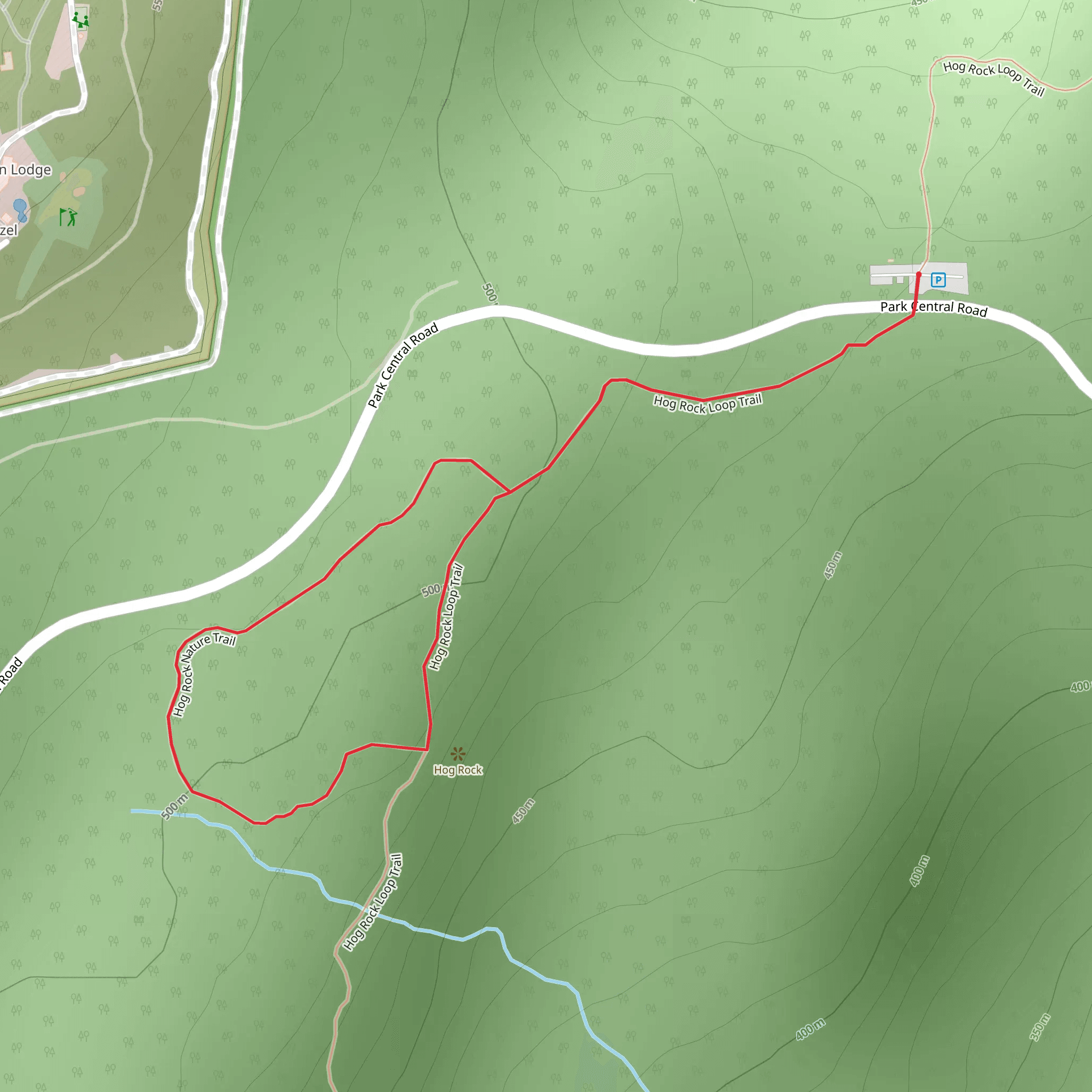 Hog Rock Loop Trail mobile static map