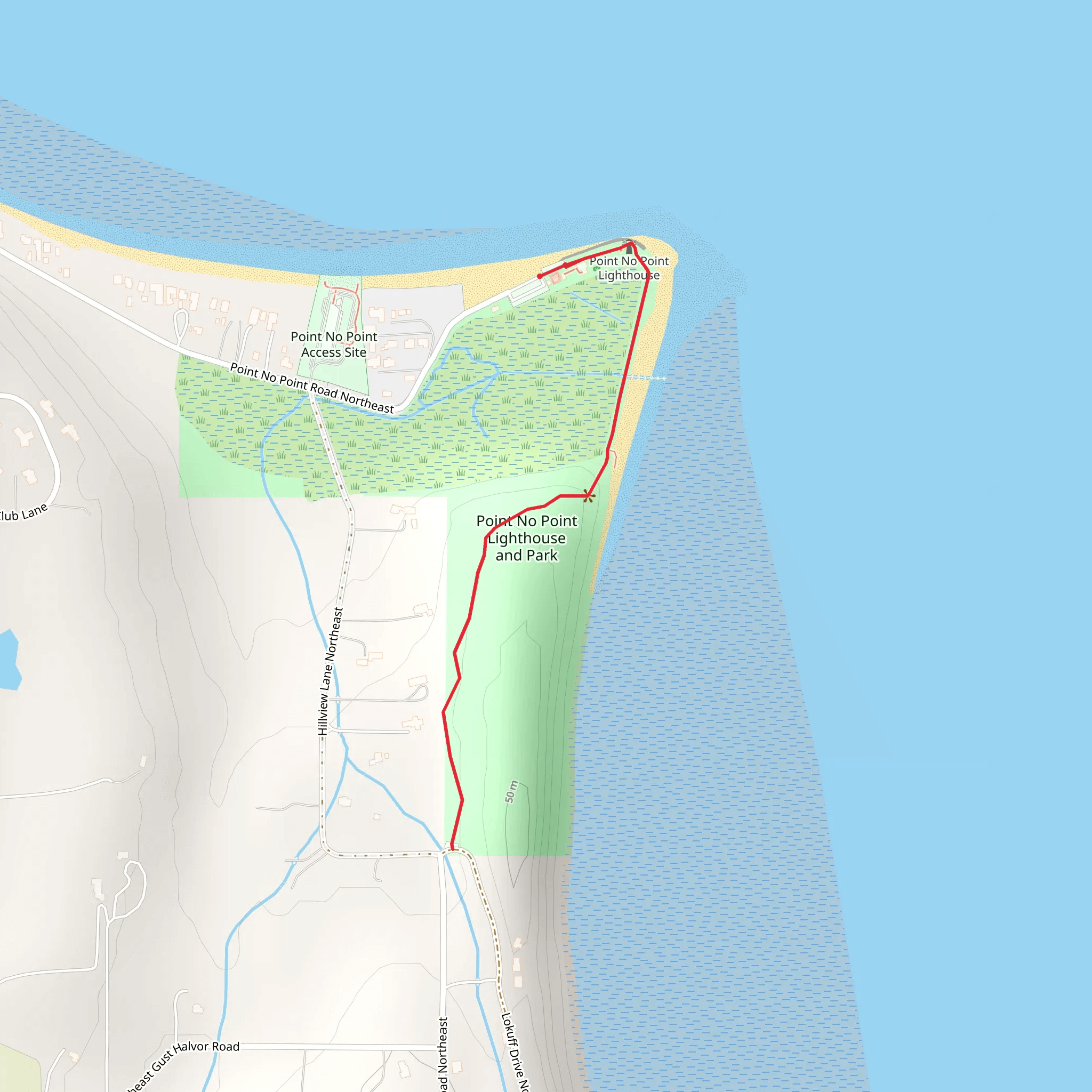 Point No Point Lighthouse and Park mobile static map
