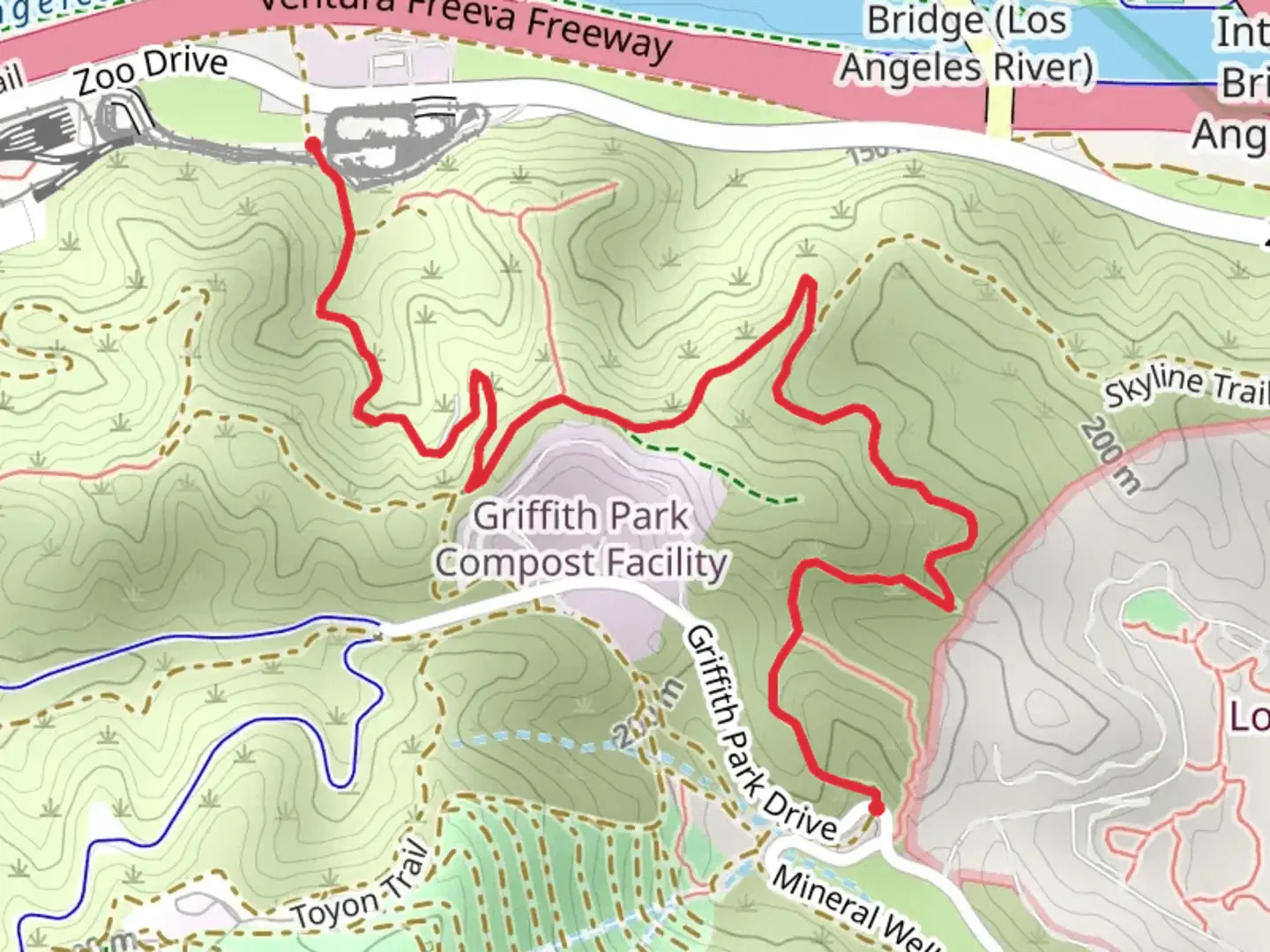 An image depicting the trail Condor and Rattlesnake Loop Trail and its surrounding area.
