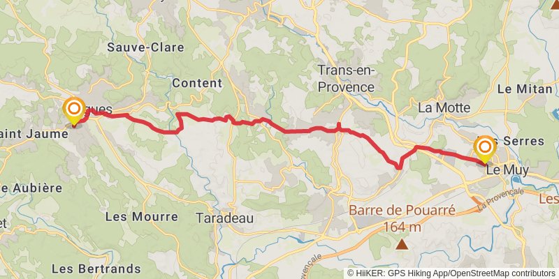 Camino Menton-Candanchu via Arles stage 11 Map