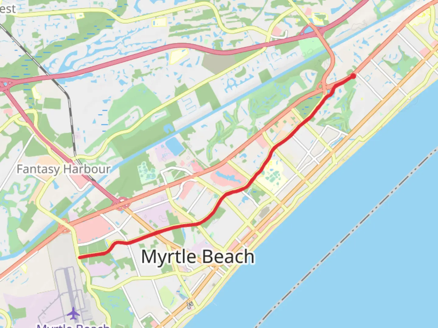 An image depicting the trail Grissom Parkway Trail and its surrounding area.