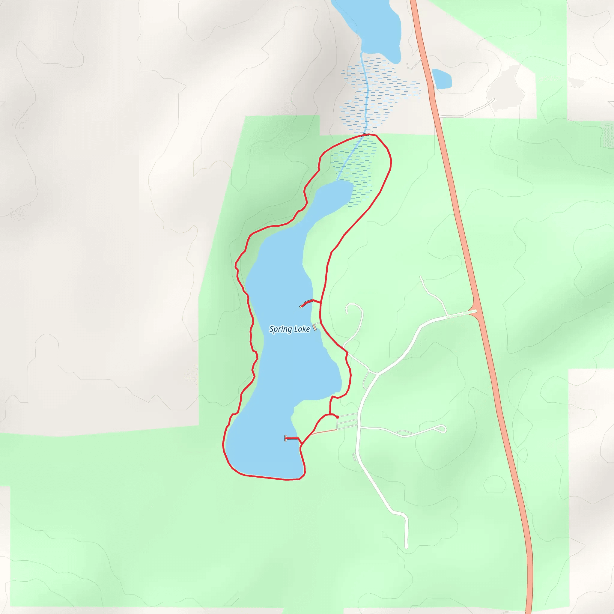 Spring Lake Loop mobile static map