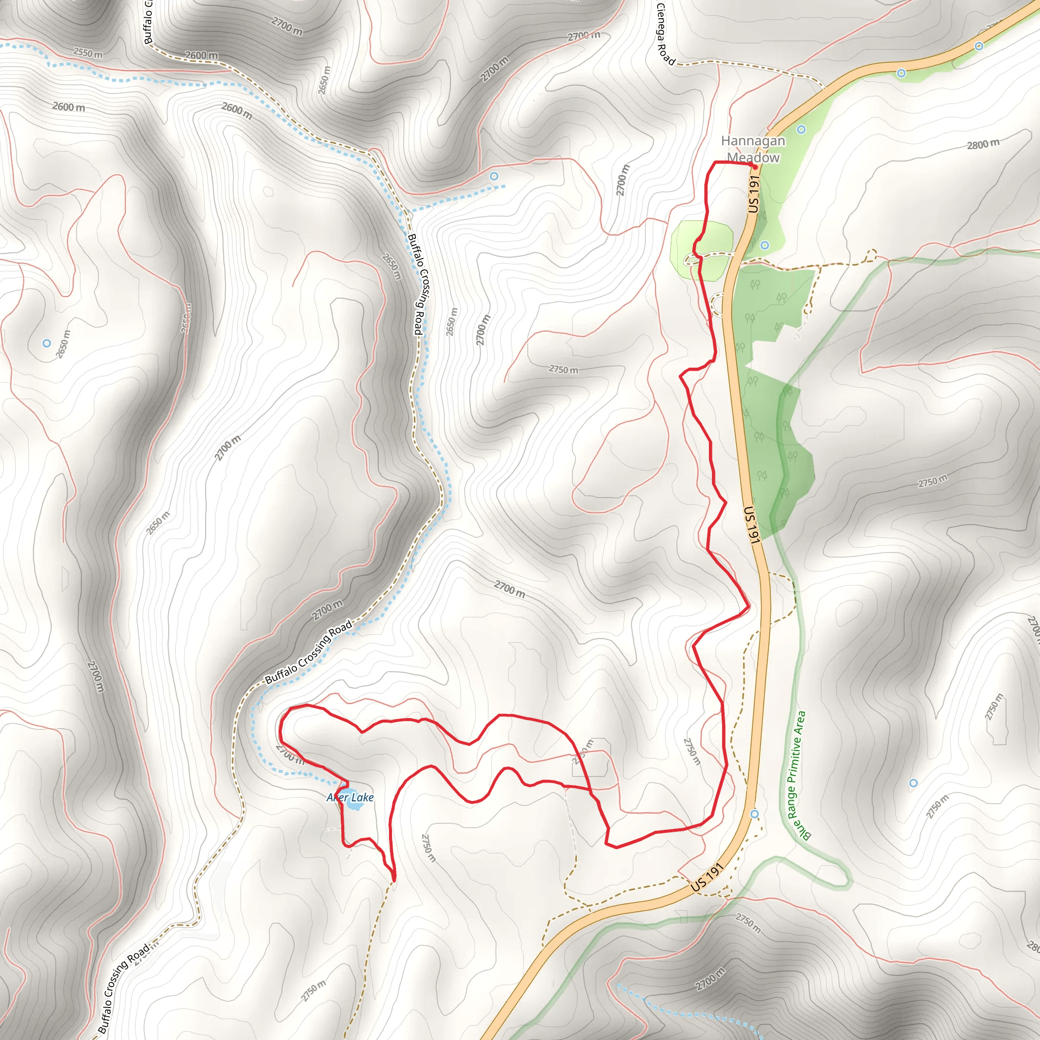 Aker Lake Trail mobile static map