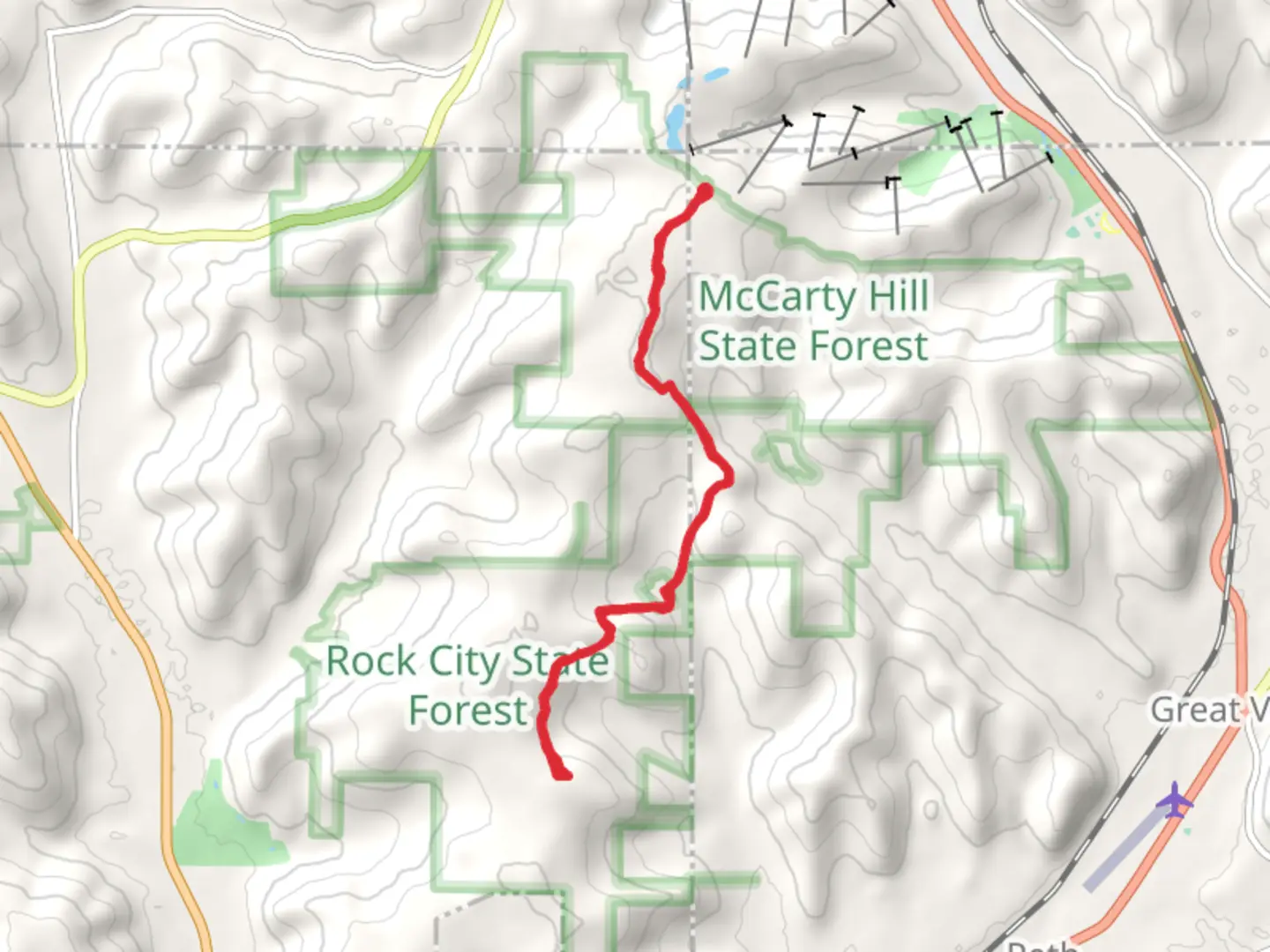 An image depicting the trail Little Rock via NCT and its surrounding area.