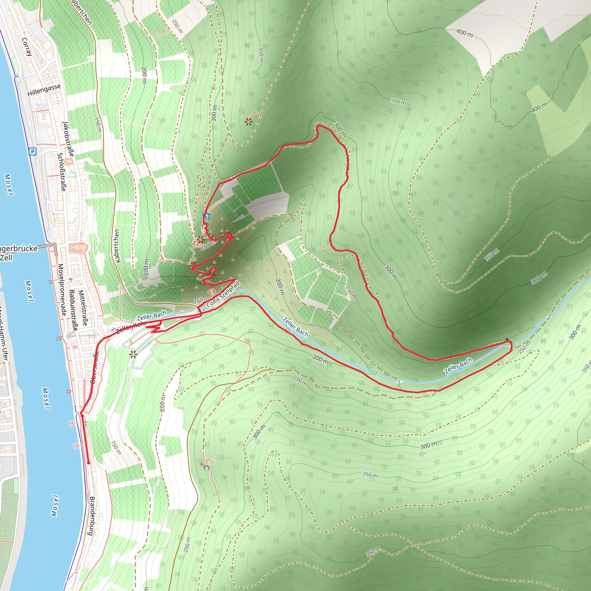 Collis Turm Loop via Brandenburg mobile static map
