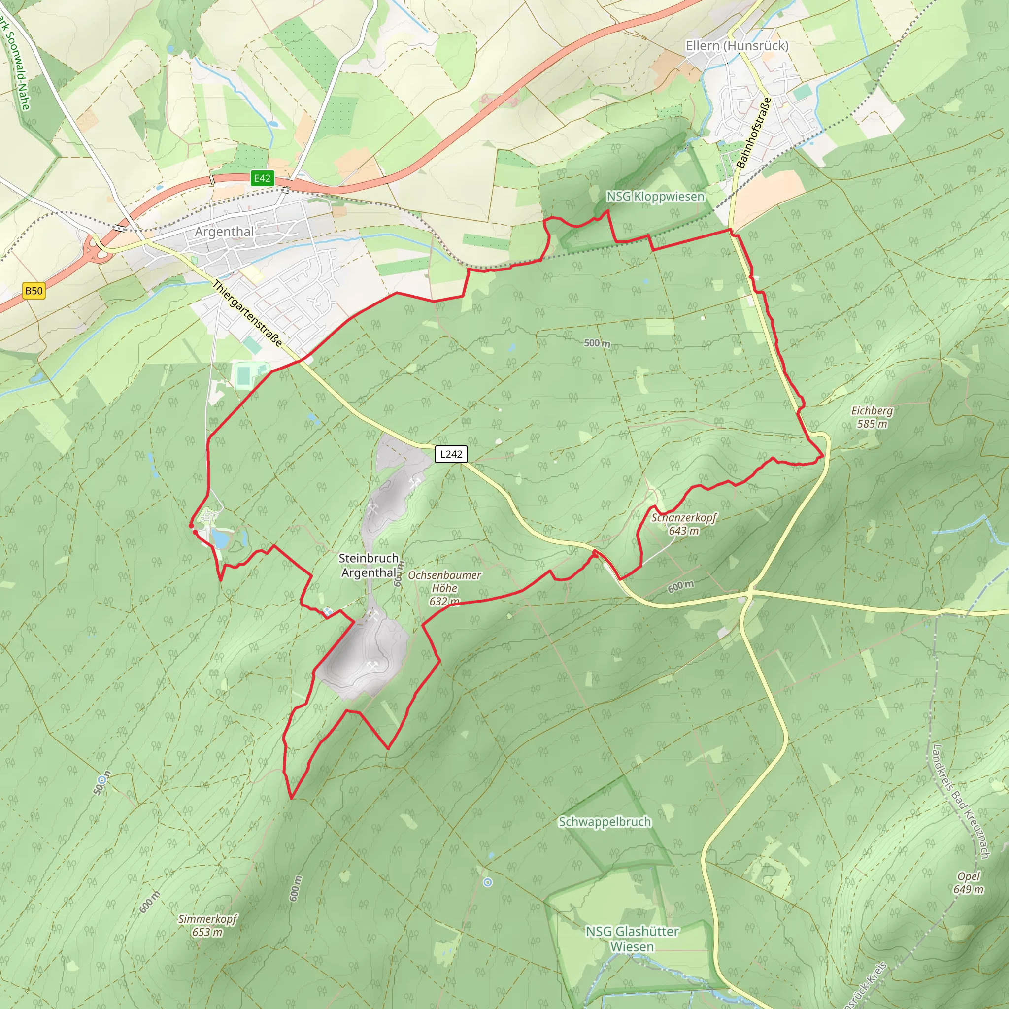 Argenthaler Loop mobile static map