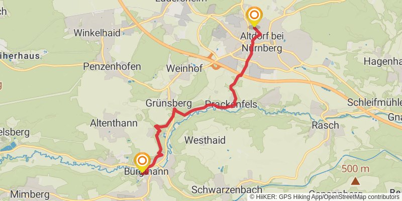 Fränkischer Dünenweg stage 5 Map