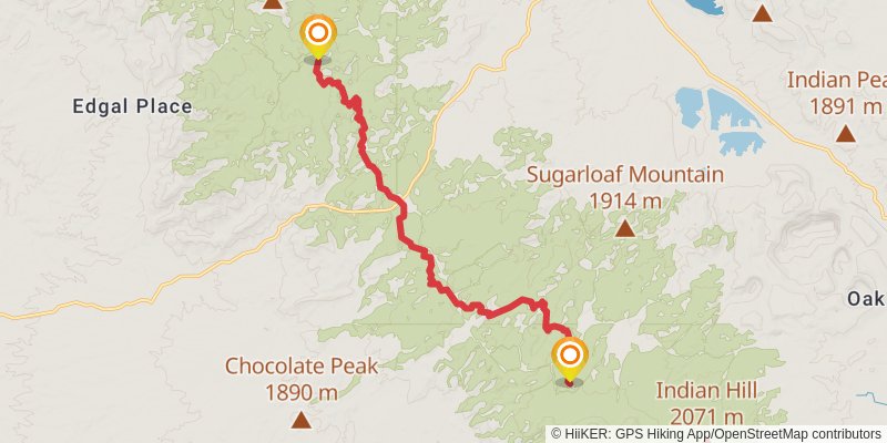 Continental Divide Trail - New Mexico stage 11 Map