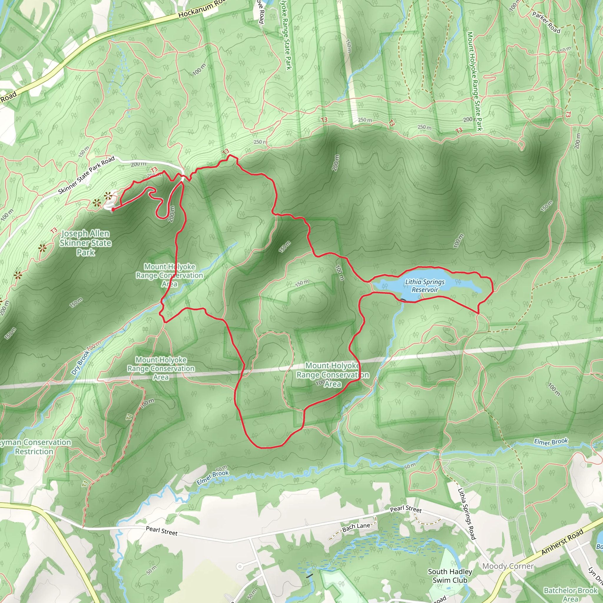 Mount Holyoke - Lithia Springs Reservoir Loop mobile static map