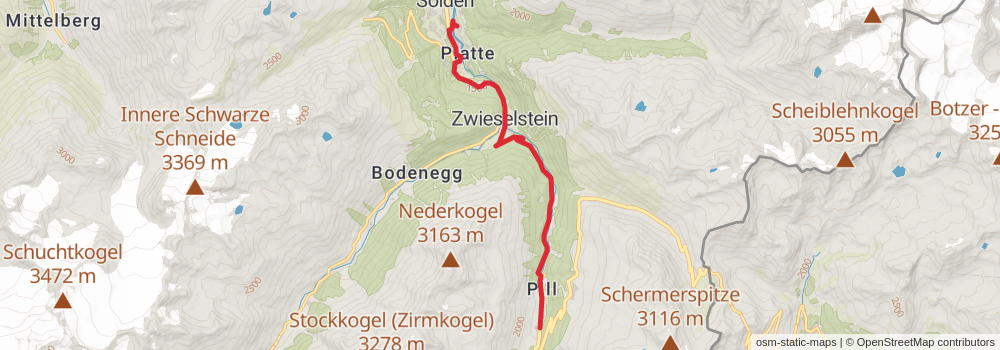 Ötztal Trek stage 8 Map