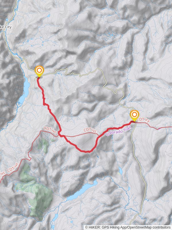 Colorado Trail and Sawmill Park Road mobile static map