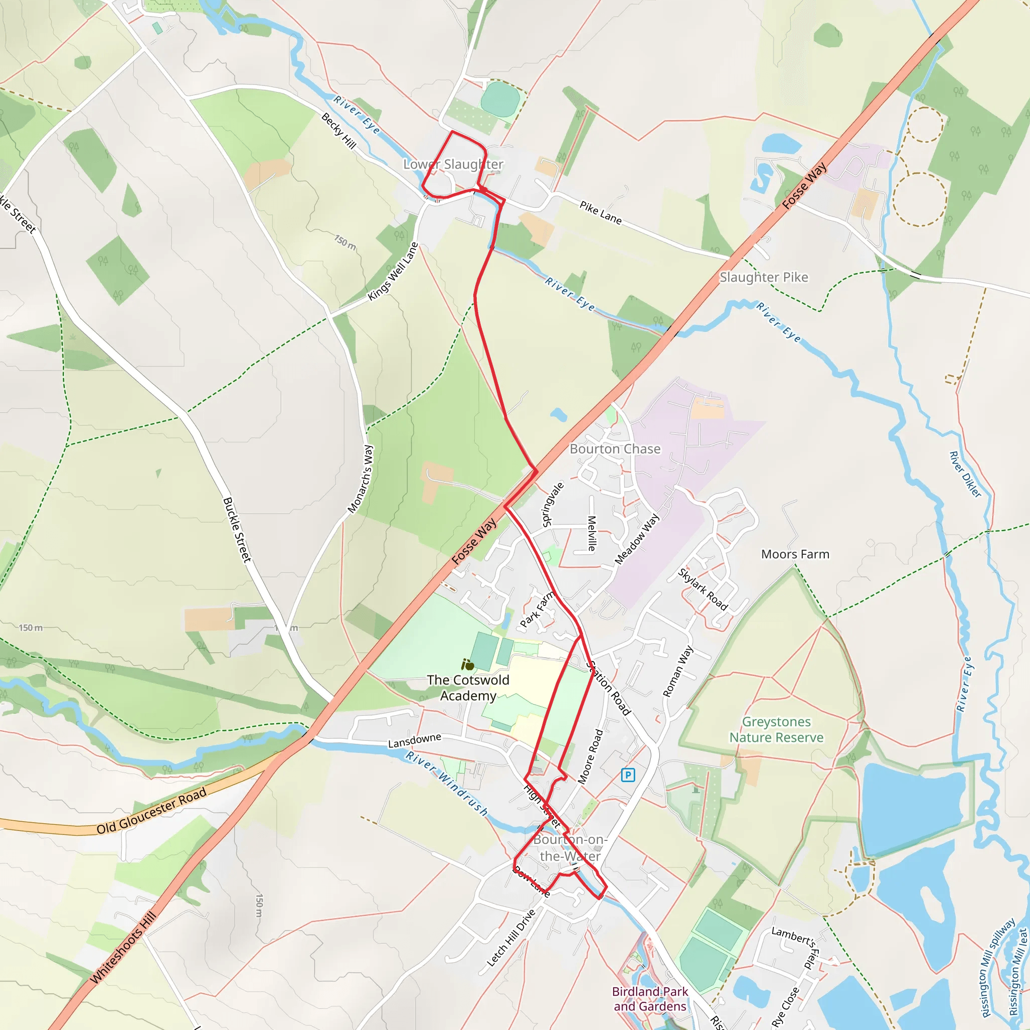Heart of England and River Windrush mobile static map