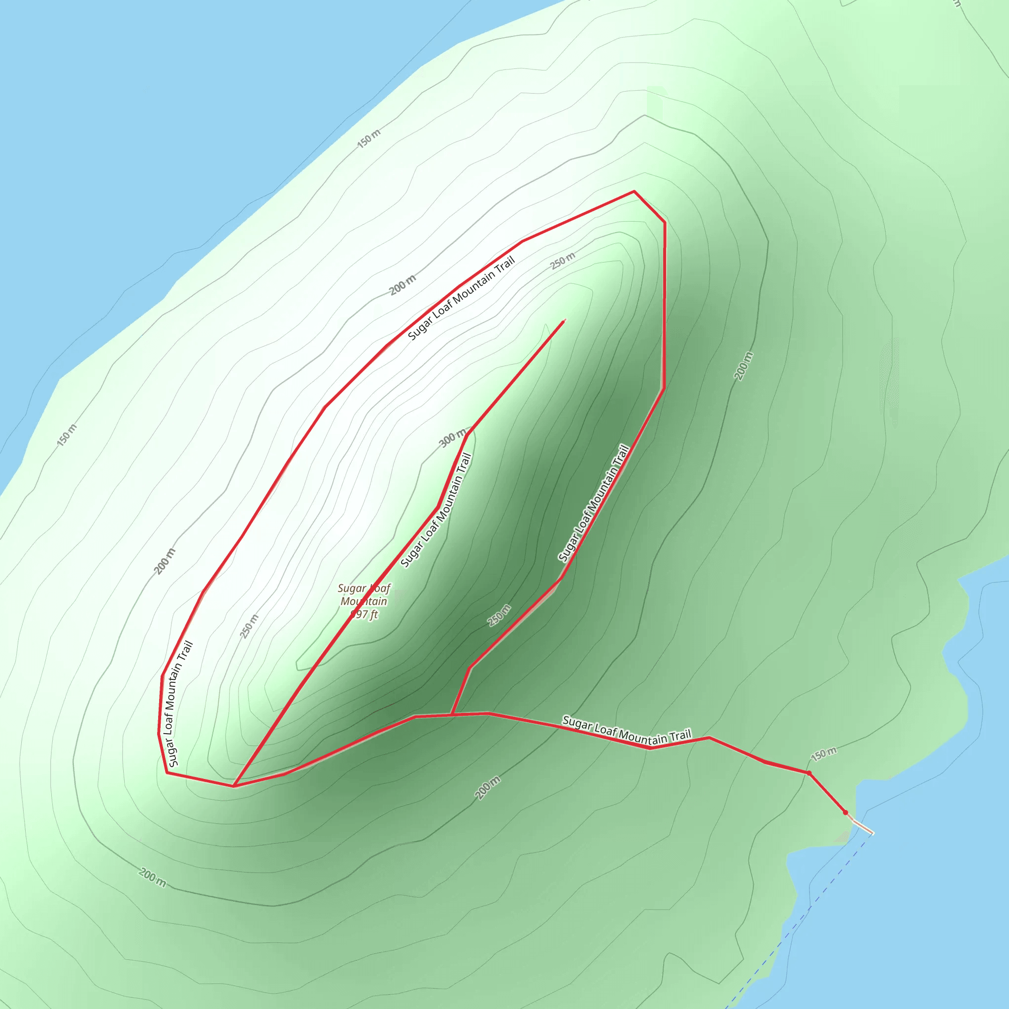 Sugar Loaf Mountain Trail mobile static map