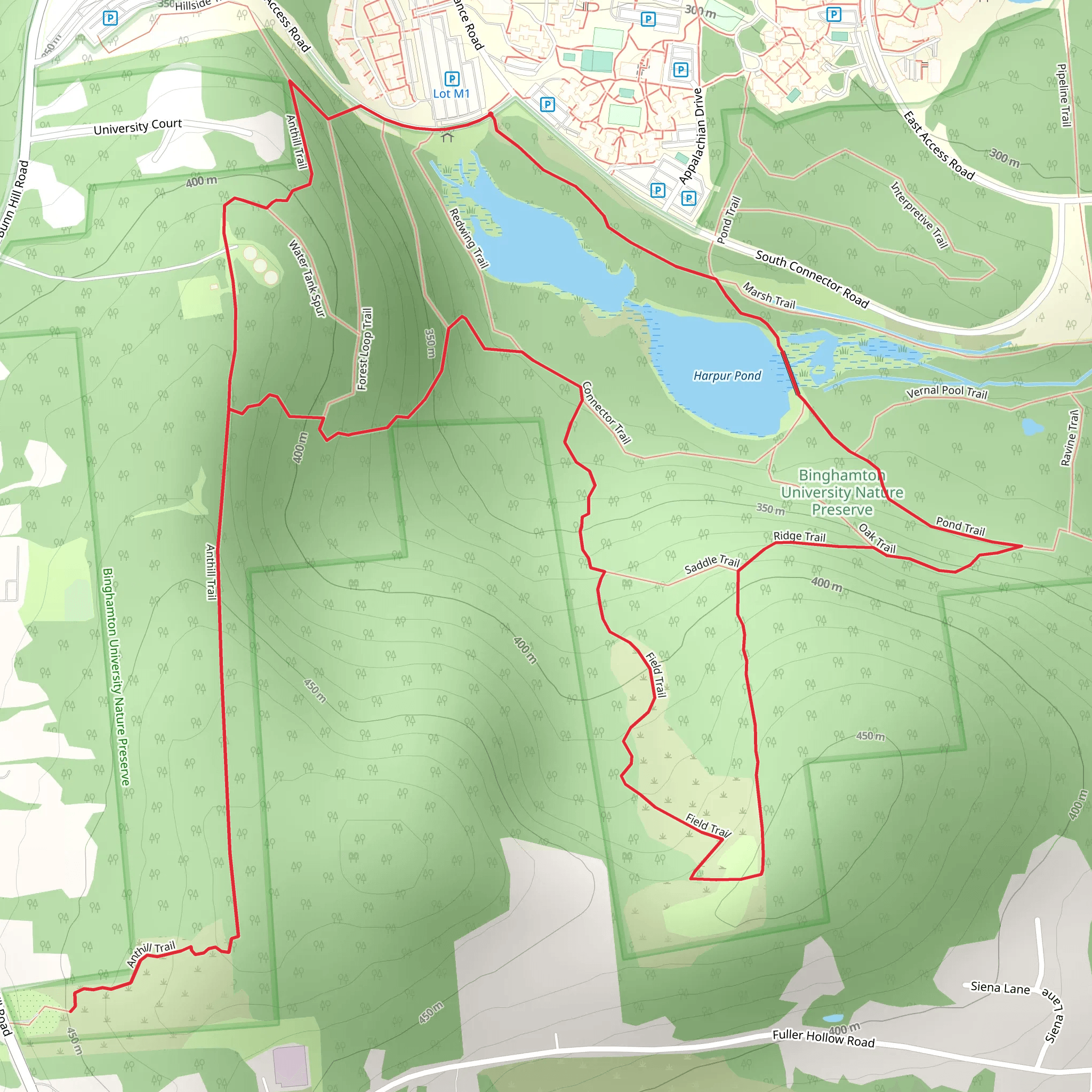 Harpur Pond Loop mobile static map