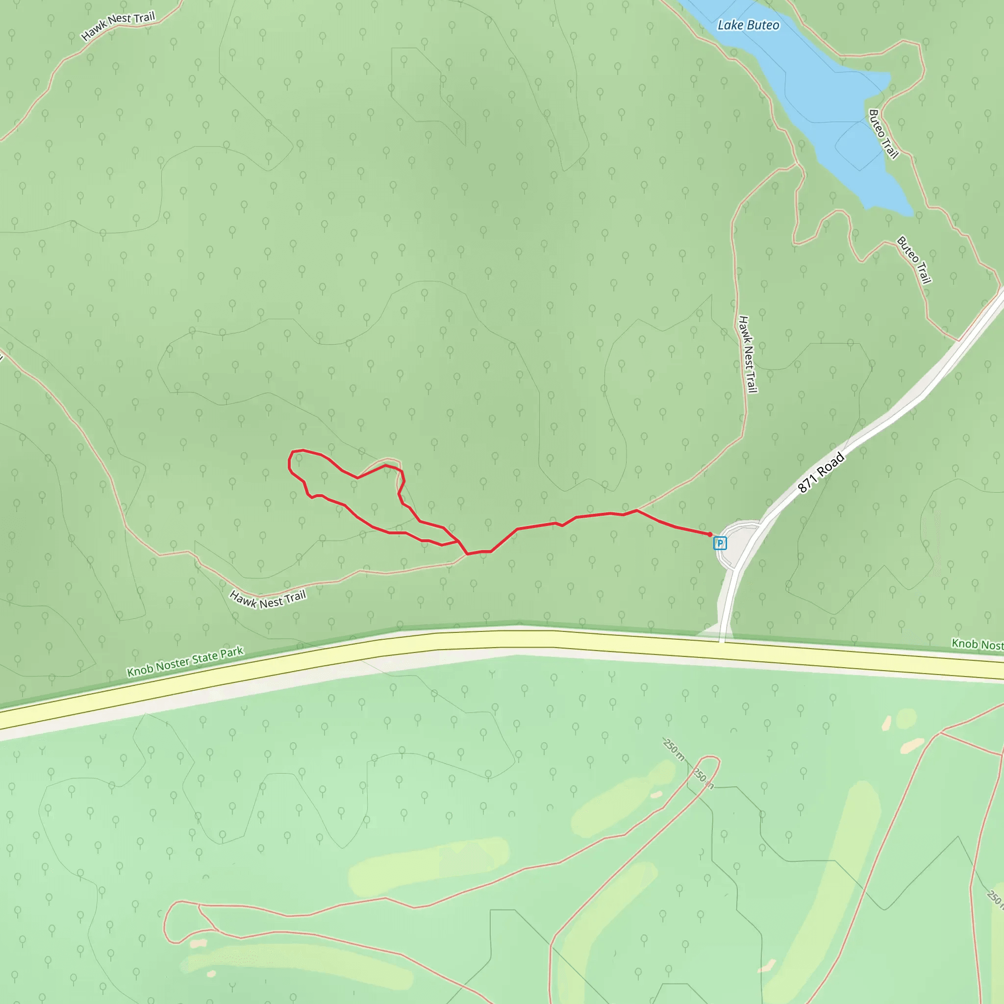 Clearfork Woodland Loop Trail mobile static map
