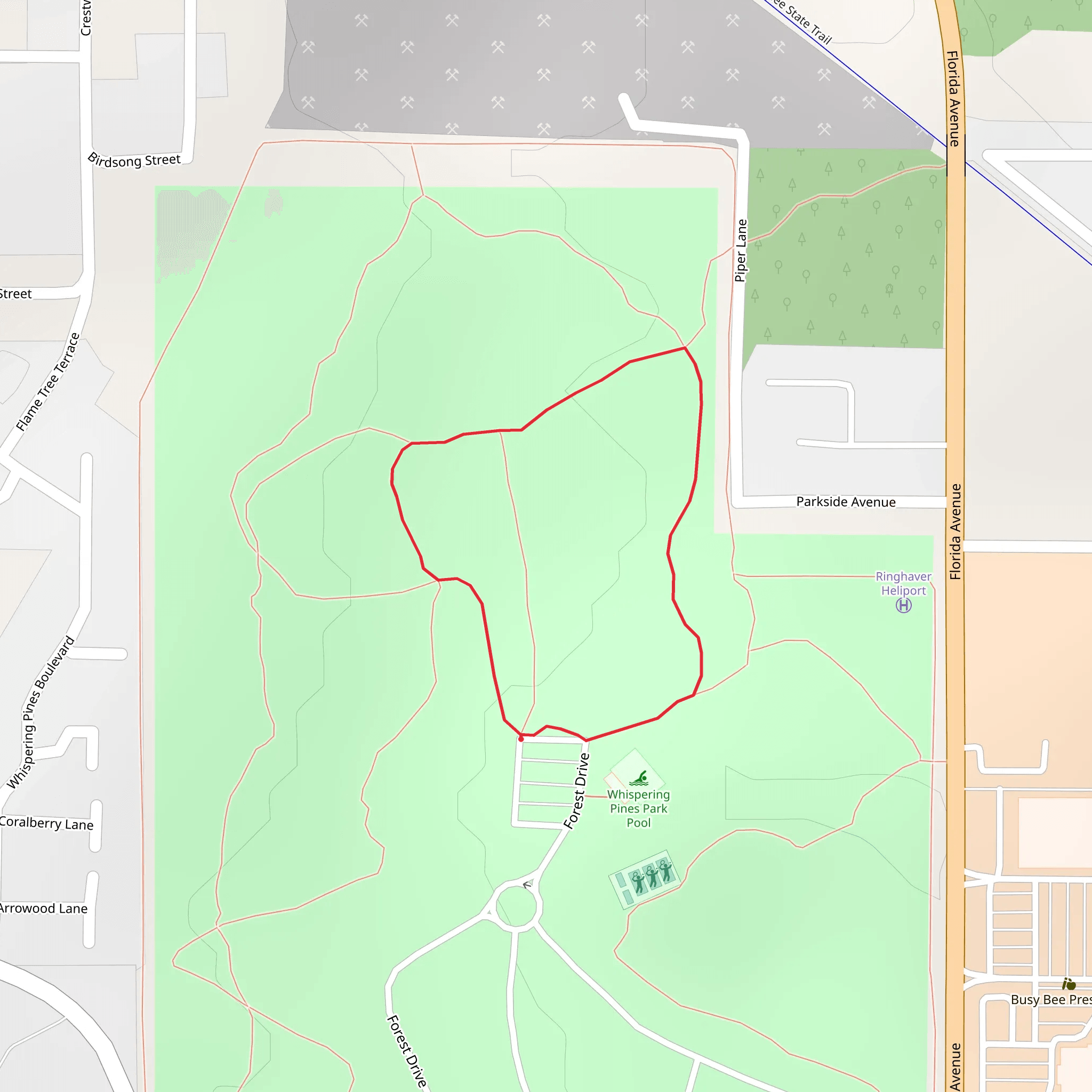 Red Trail Loop mobile static map
