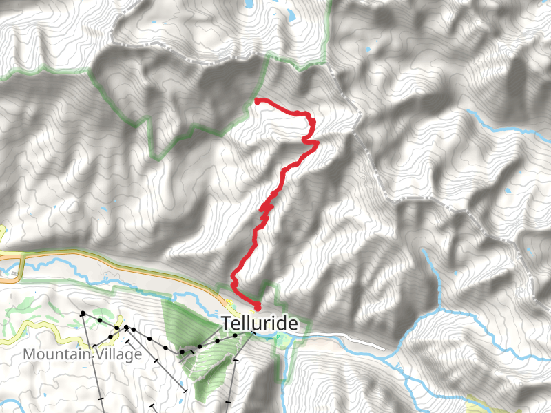 Mill Creek via Sneffels Highline Trail