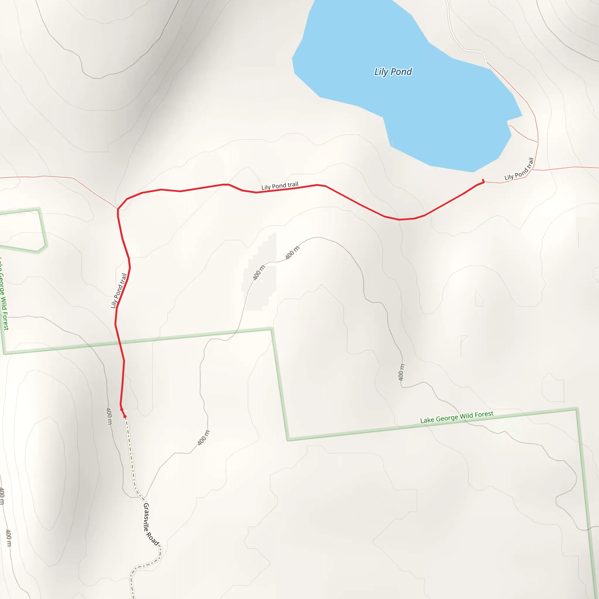 Lily Pond Trail mobile static map
