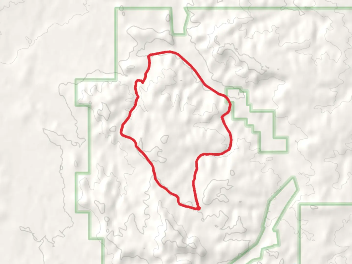 An image depicting the trail Iron Spring Loop and its surrounding area.
