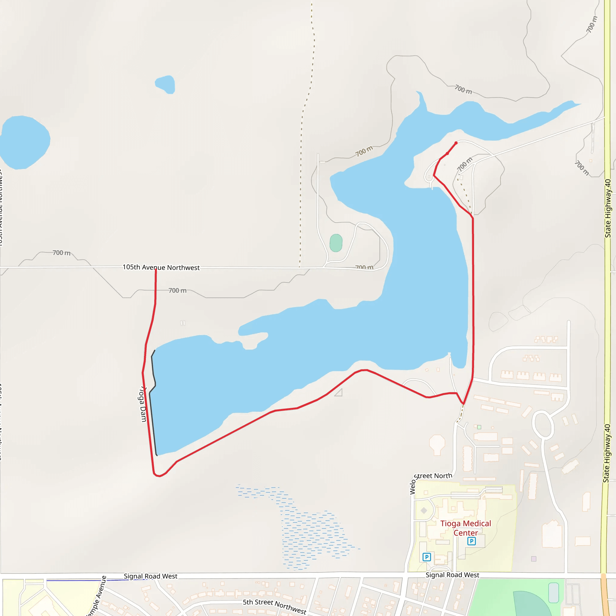 Tioga Dam Walk mobile static map