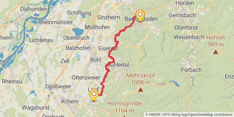 Ortenauer Weinpfad stage 2 Map