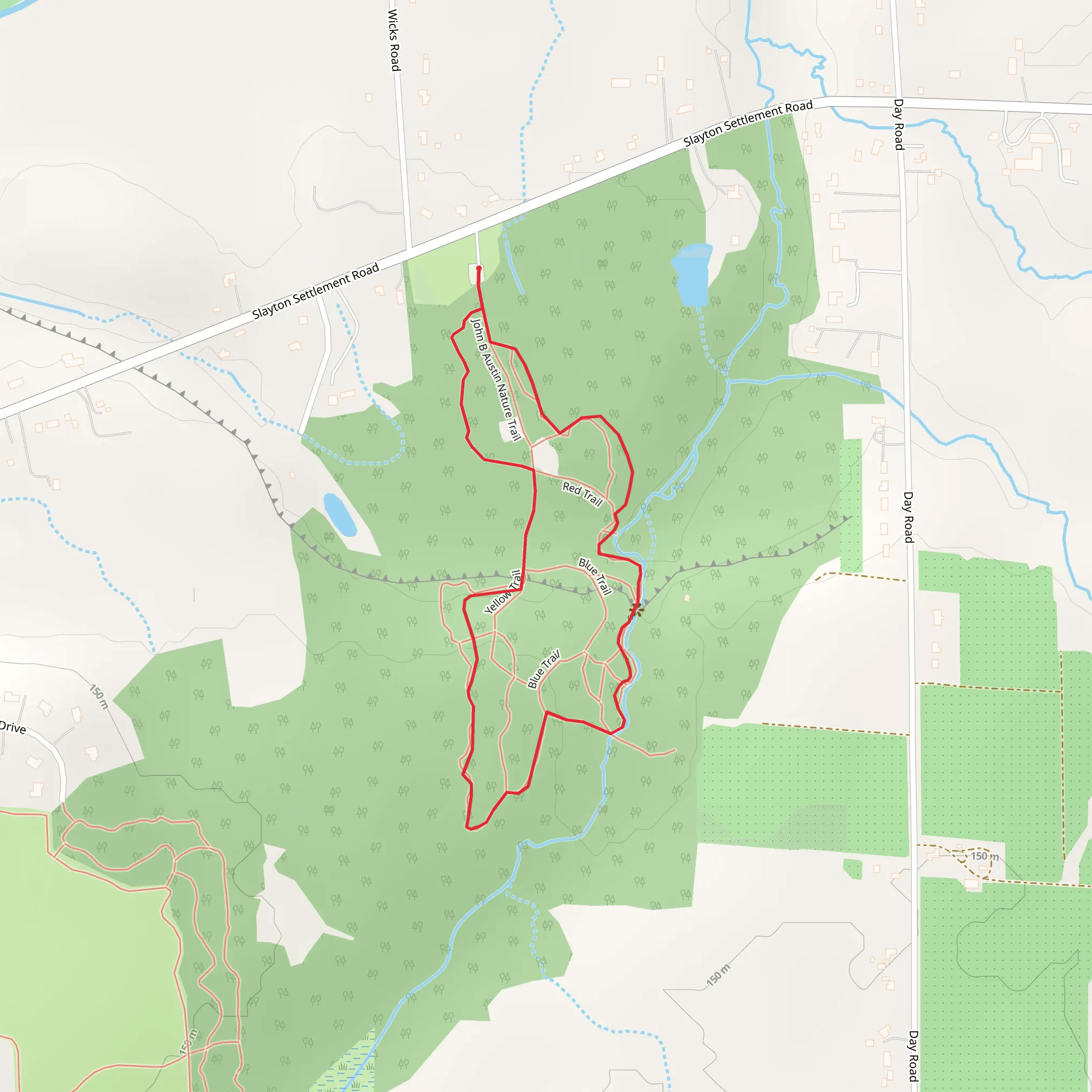 John B Austin Nature Trail Loop mobile static map
