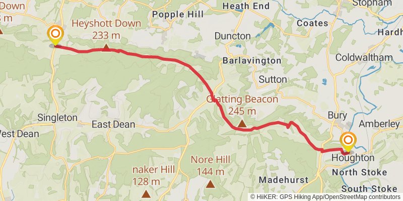 Plymouth to Dover Walk stage 28 Map