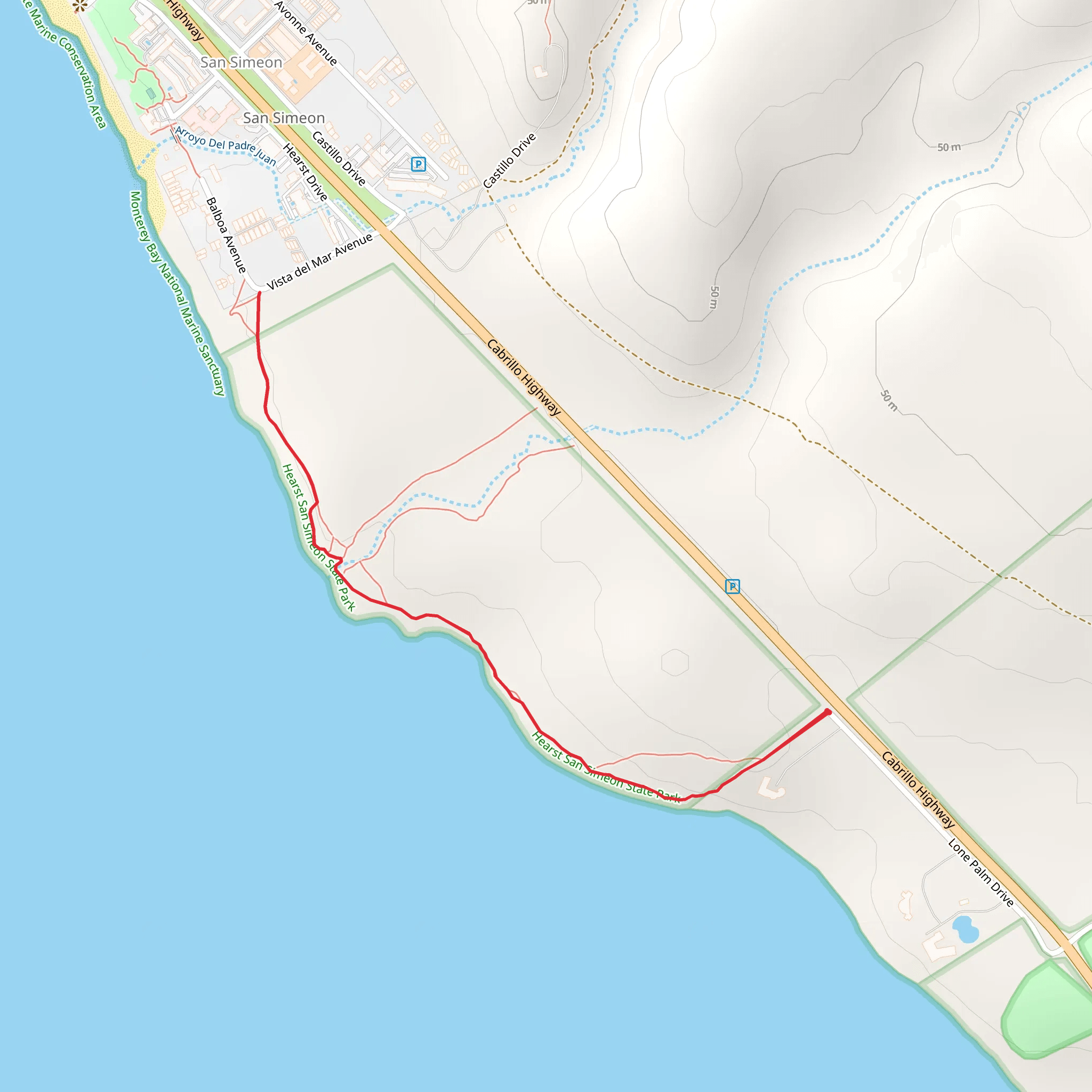 Hearst San Simeon State Park mobile static map