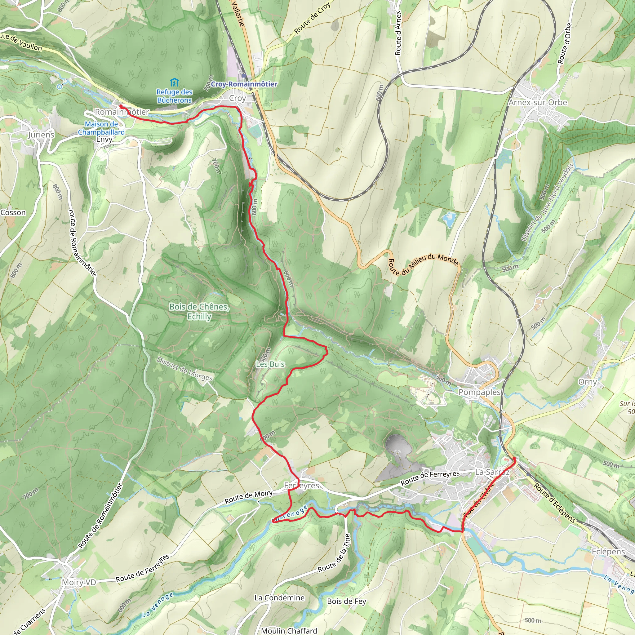 Cascade du Dard - Tine de Conflens mobile static map