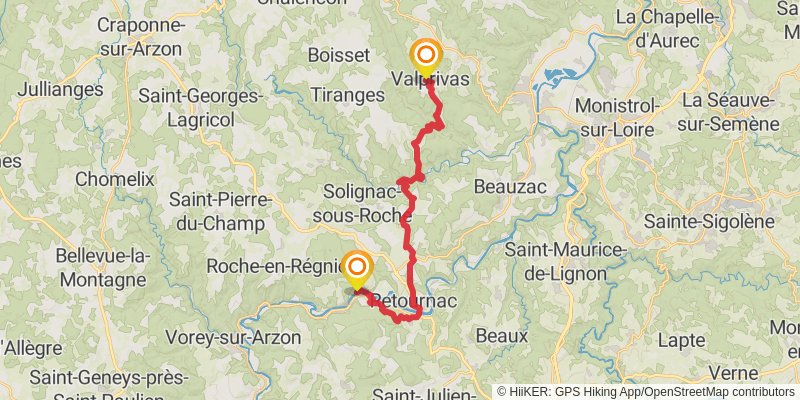 GR 3 - Vallee De La Loire stage 8 Map