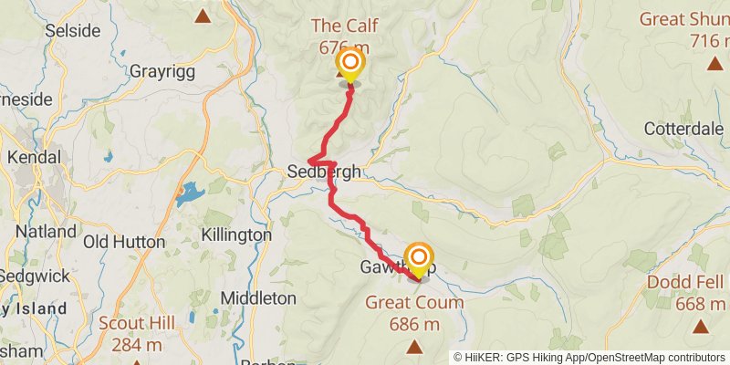 Yorkshire Dales Loop stage 8 Map