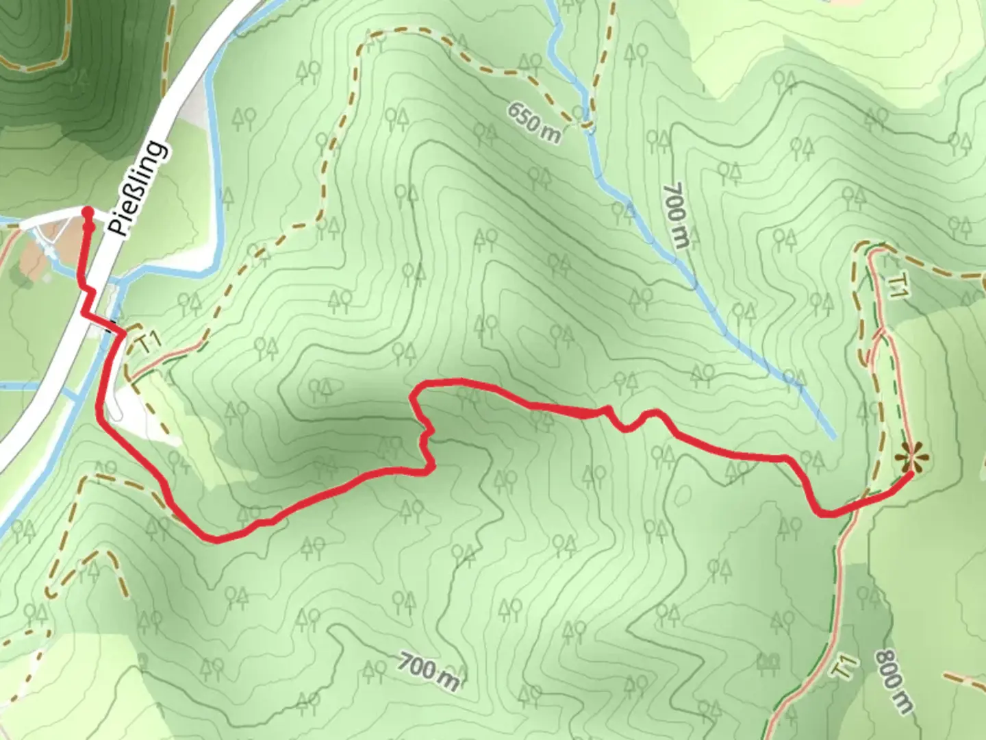 An image depicting the trail Stummerkogel - Kaixen and its surrounding area.