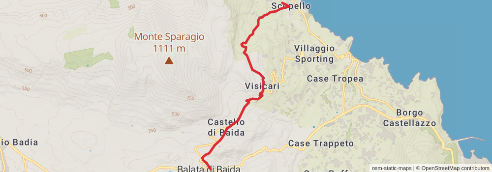 Sentiero Italia - Sicily Section stage 36 Map