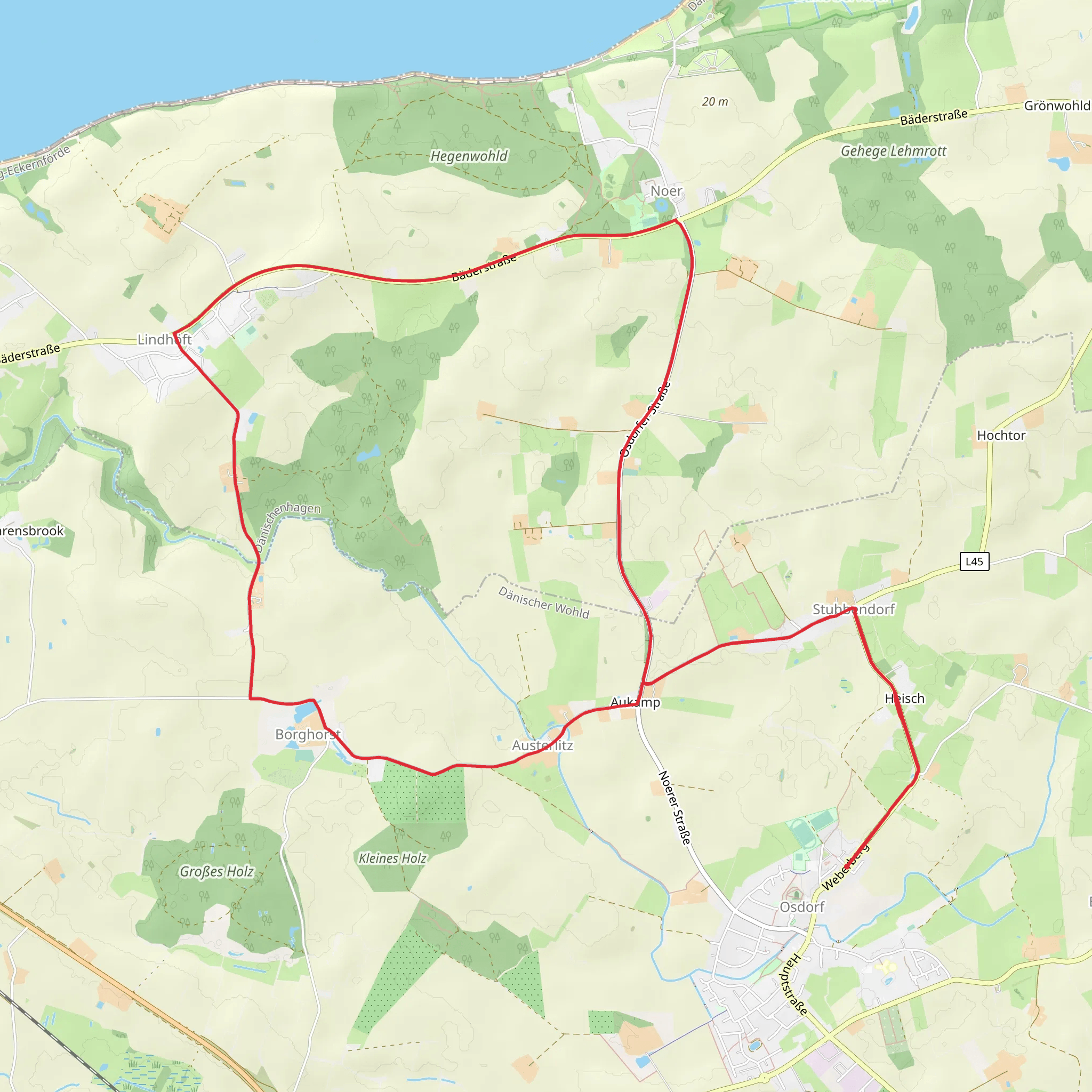 Osdorf and Noer Loop mobile static map