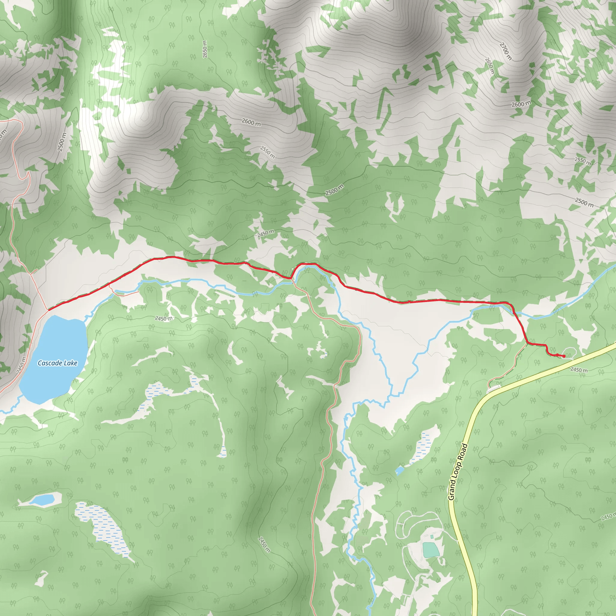 Cascade Lake Trail mobile static map
