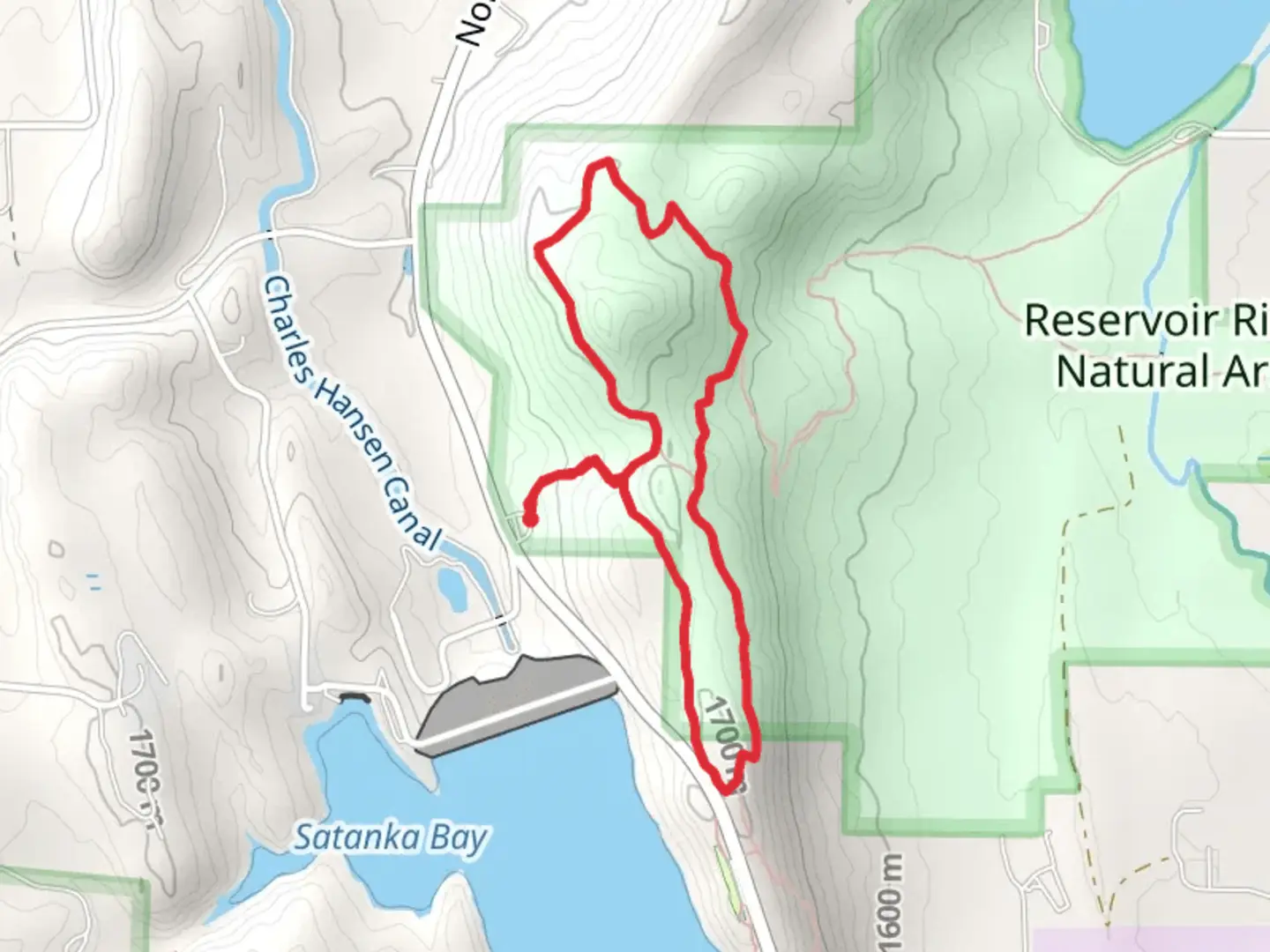 An image depicting the trail Reservoir Ridge - Foothills - North Loop Trail and its surrounding area.