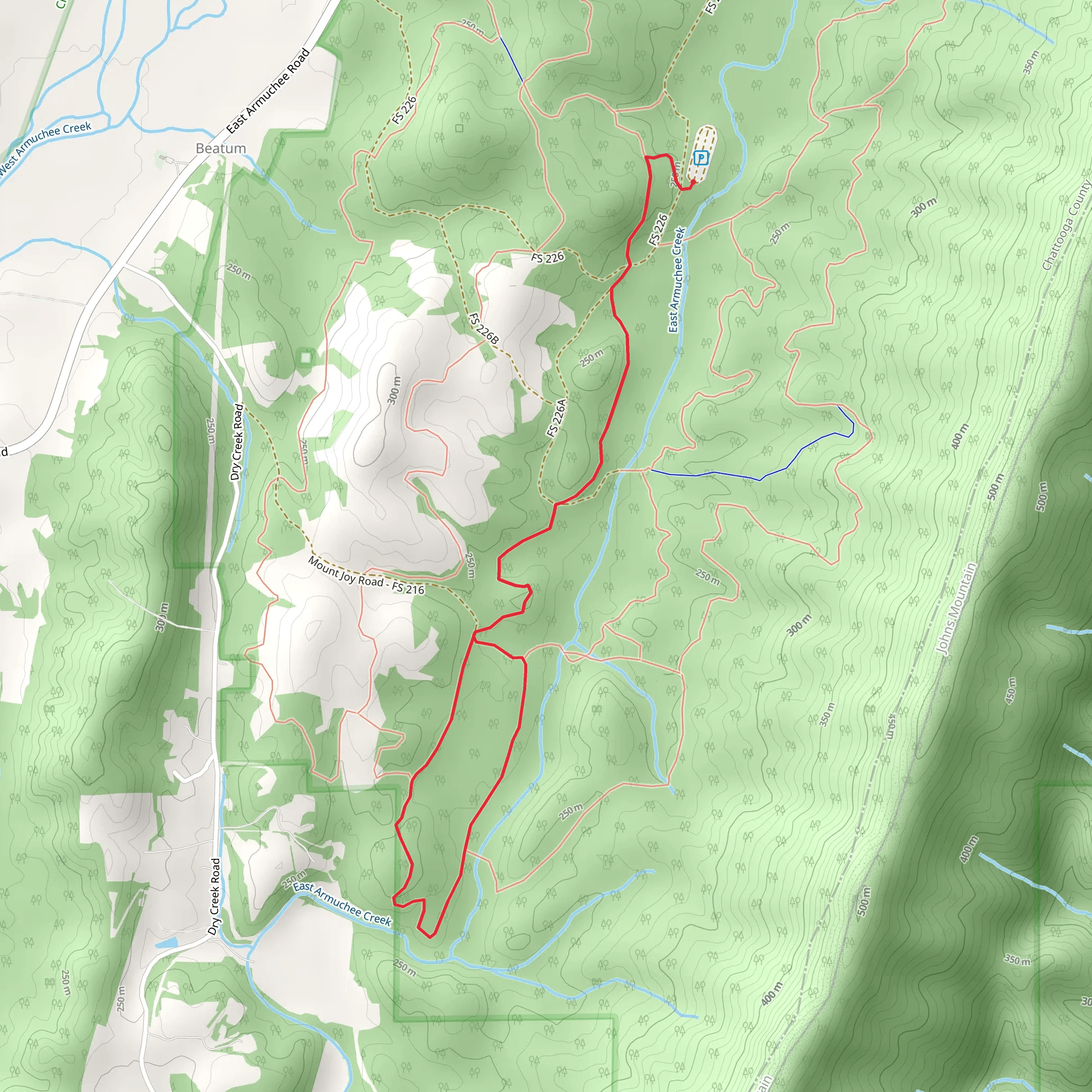 East Armuchee and Loblolly Loop mobile static map