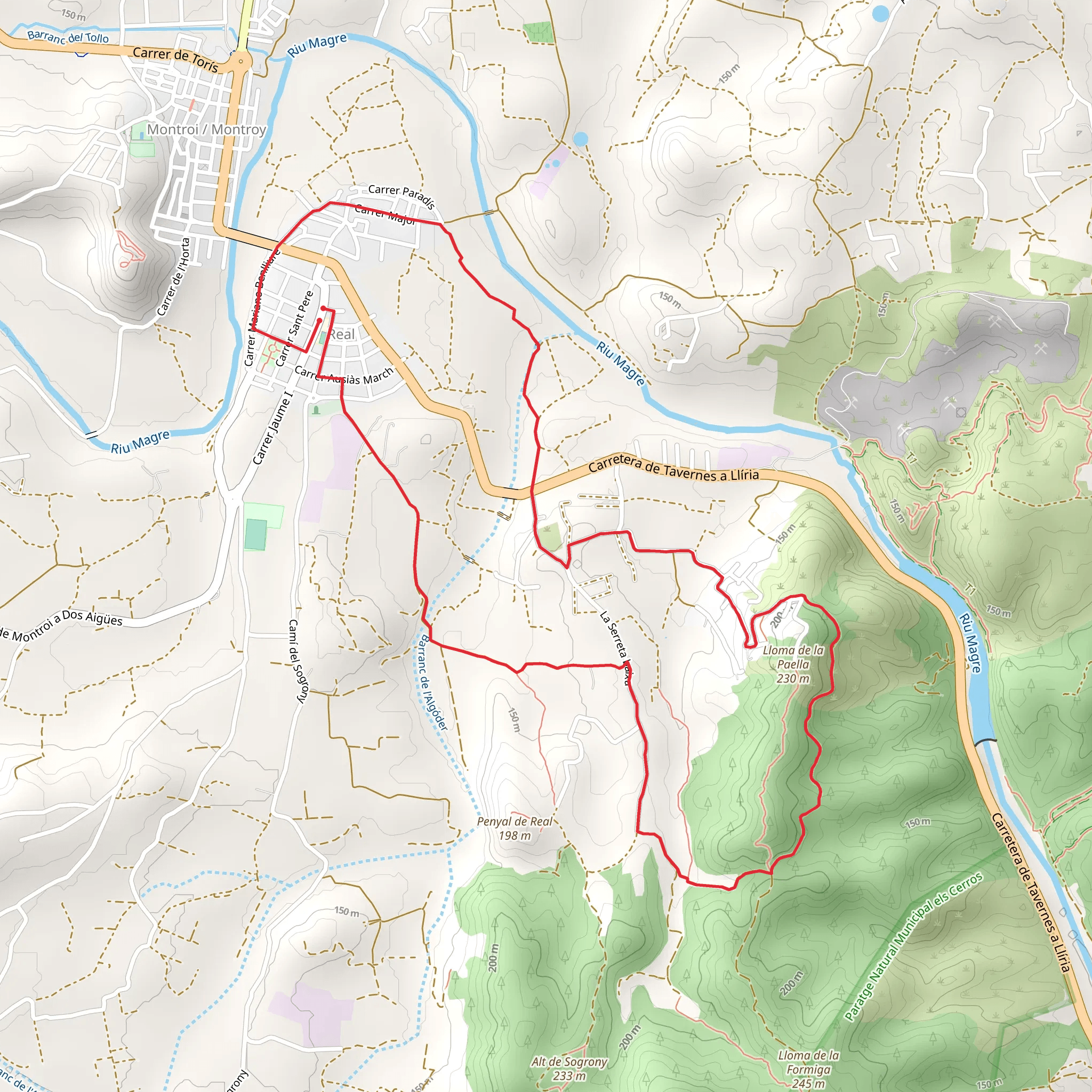 Passeig per la Serreta and the Marges of the Magre river PR CV 411 mobile static map