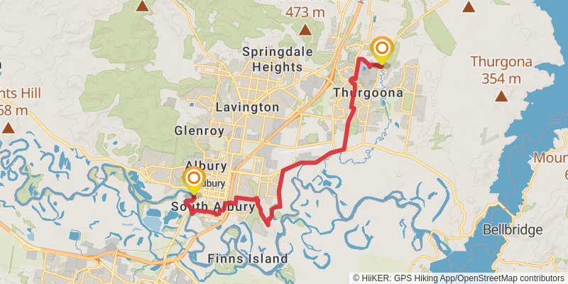 Hume And Hovell Track stage 21 Map