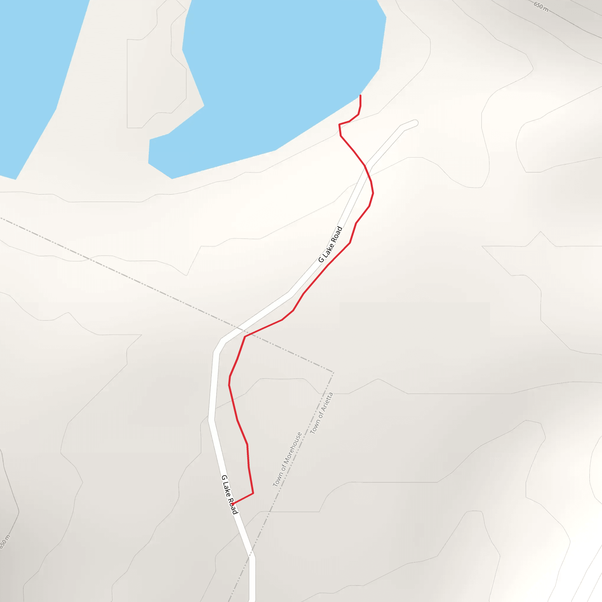 G Lake Out and Back mobile static map