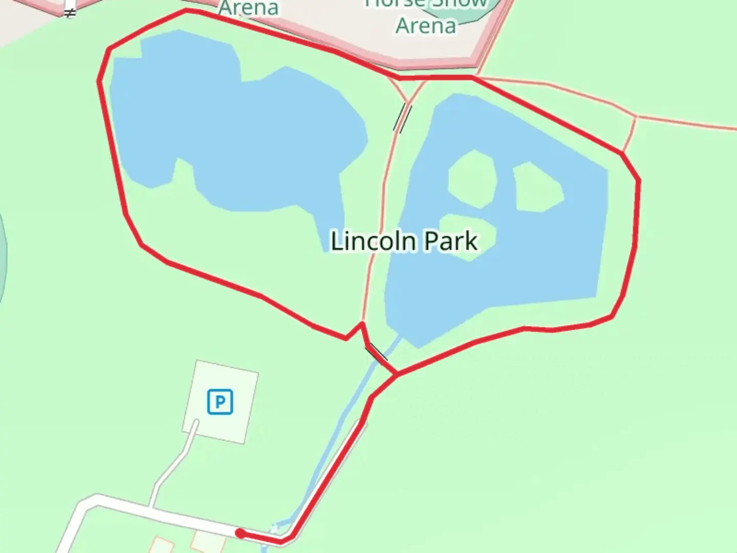 An image depicting the trail Lincoln Park Loop and its surrounding area.