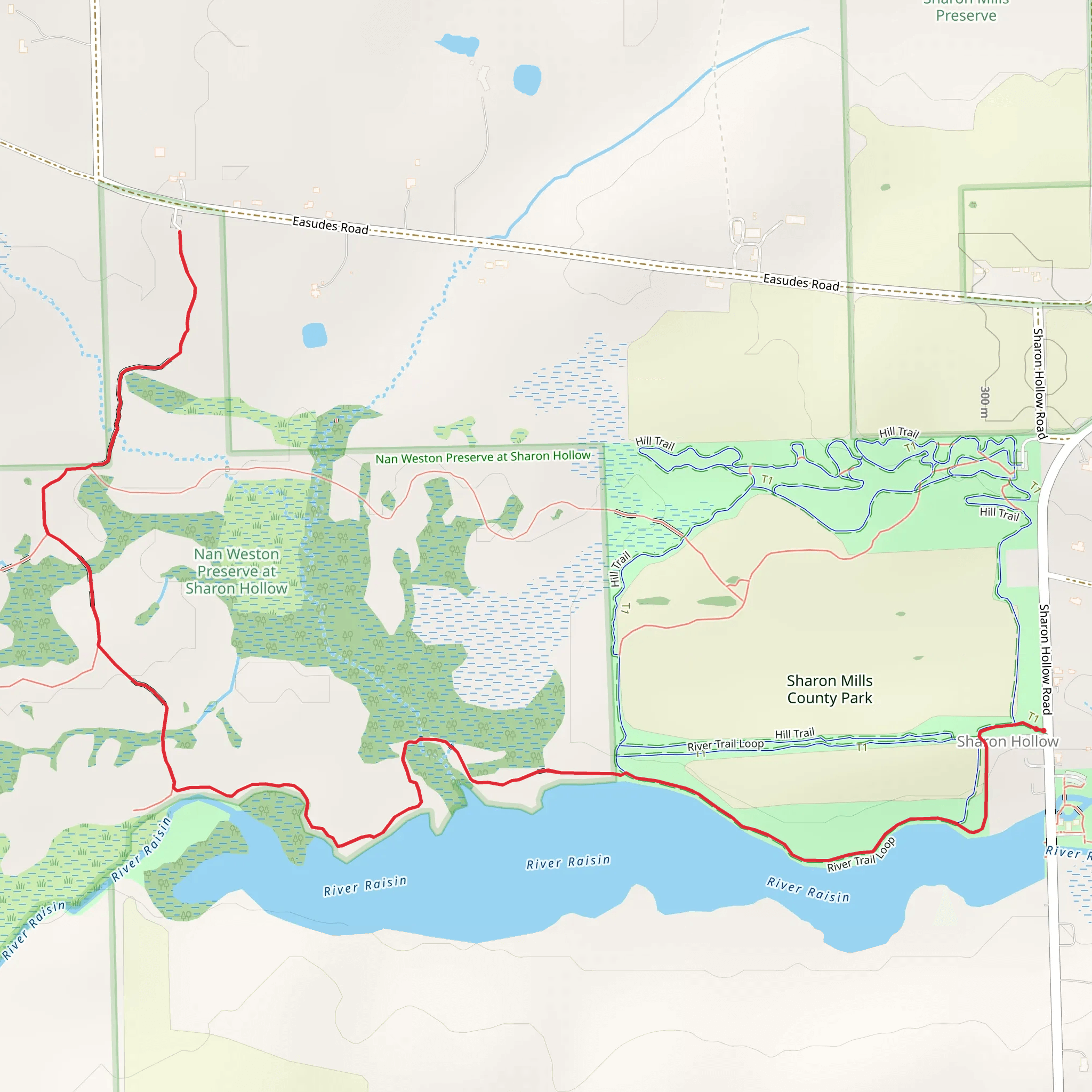 River Trail and River Raisin mobile static map