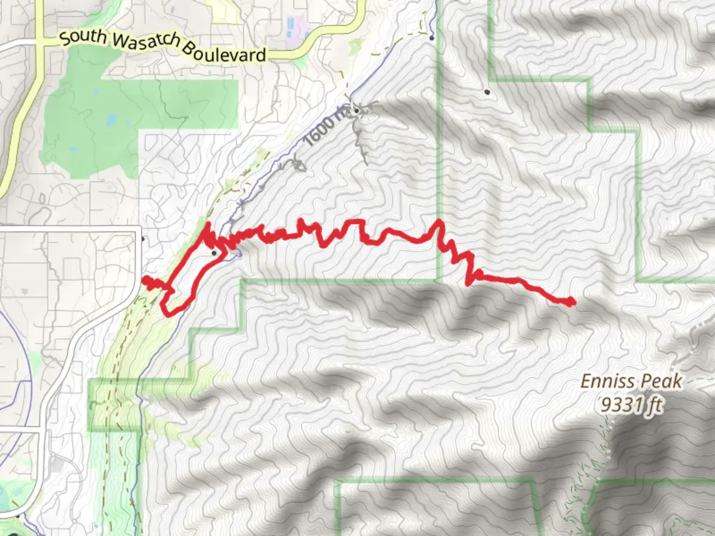 An image depicting the trail Ralph's Trail and Trail of the Eagle and its surrounding area.