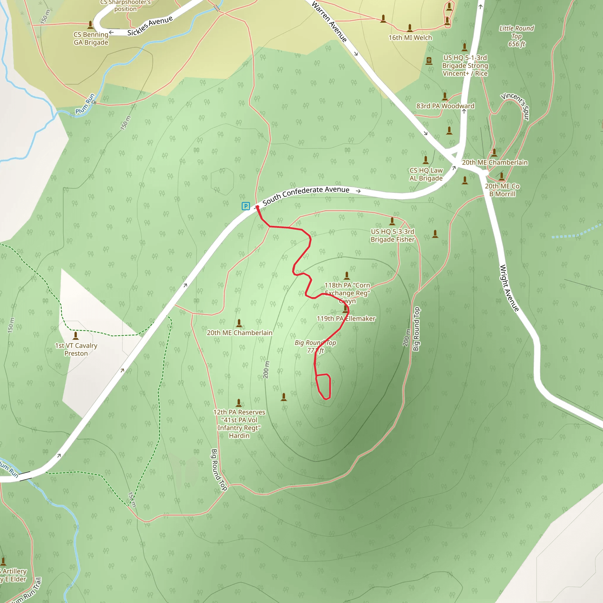 Big Round Top mobile static map