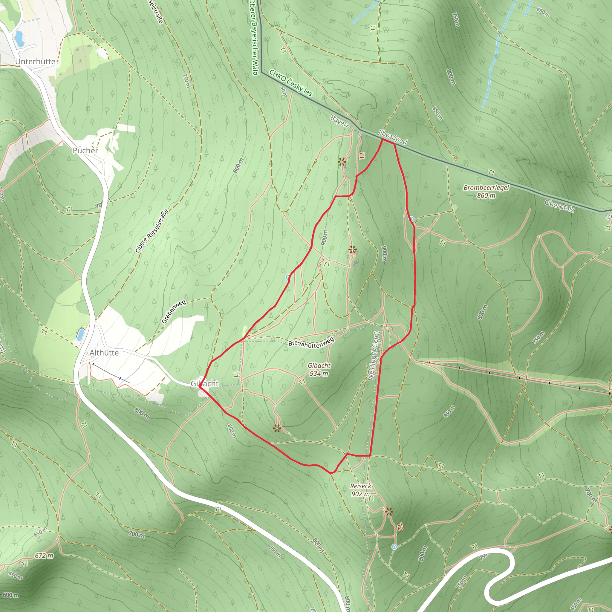 Rundwanderweg Gibacht mobile static map