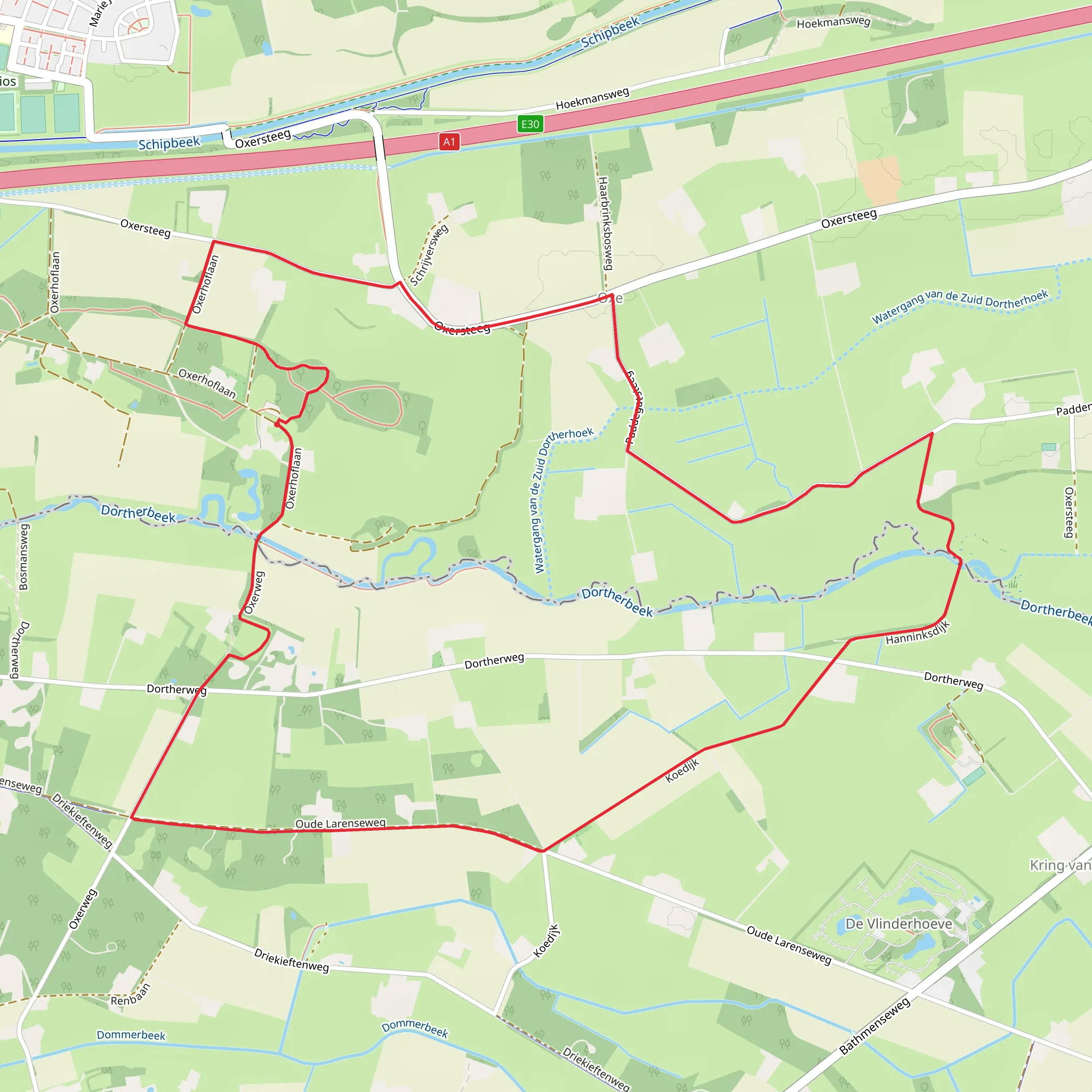 Paddensteeg and Oude Larense Weg Loop mobile static map