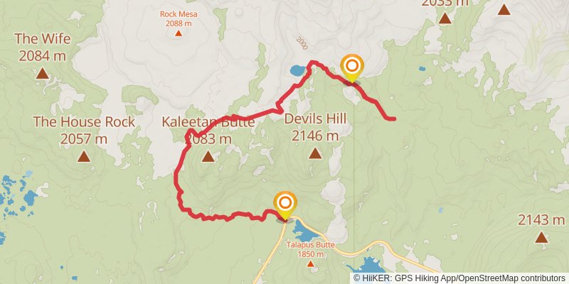 Moraine Lake via Elk Devil's Trail stage 2 Map
