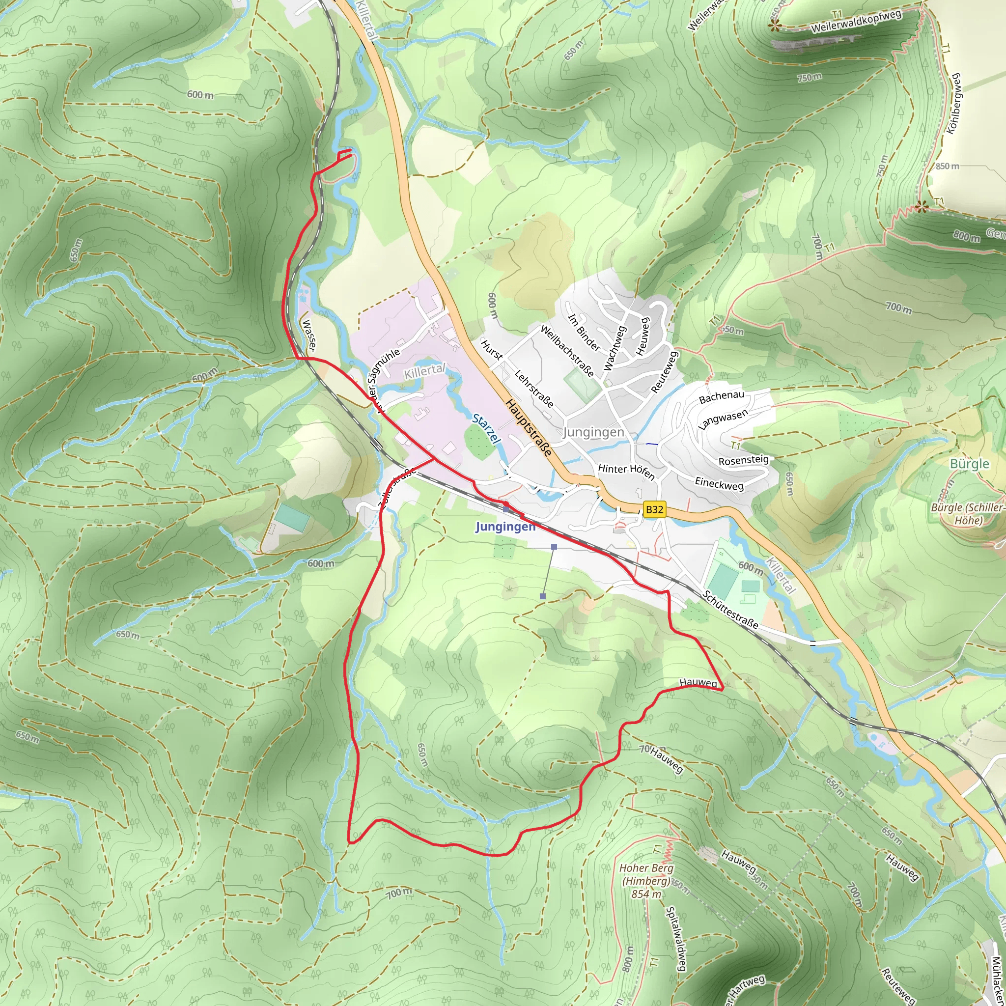 Wasserfall Weiler Schrofen via Hauweg mobile static map