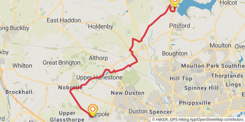 Northamptonshire Loop Walk stage 1 Map